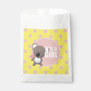 Cute Koala Bear Baby Girl Favor Bag