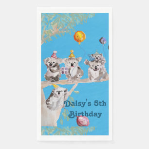 Cute Koala Bear Birthday Animal Party Serviette Paper Guest Towels