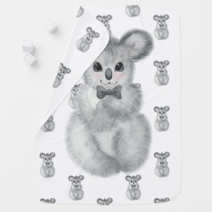 Cute Koala Bear Boy Animal Modern Simple Baby Blanket