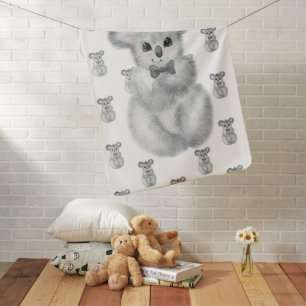 Cute Koala Bear Boy Animal Modern Simple Baby Blanket