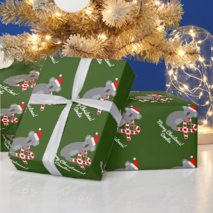 Cute koala bear candy cane tropical Christmas Wrapping Paper