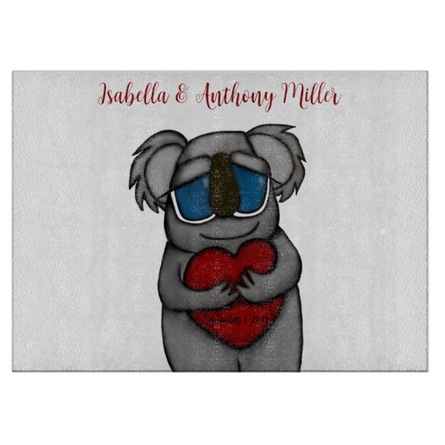 Cute Koala Bear Cutting Board (Front)