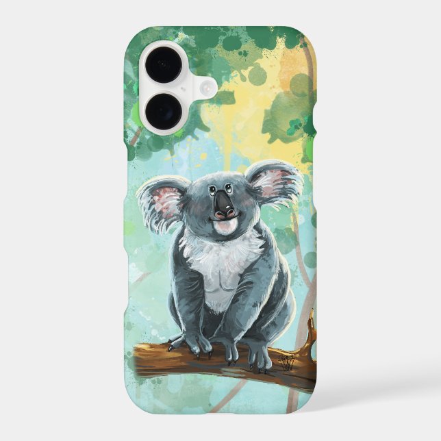 Cute Koala Bear Electronics Iphone Case (Back)