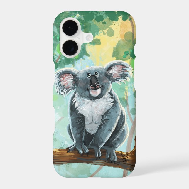 Cute Koala Bear Electronics Iphone Case (Back)