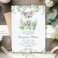 Cute Koala Bear Eucalyptus Greenery Baby Shower