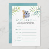 Cute Koala Bear Eucalyptus Leaves Baby Guesses (Front/Back)