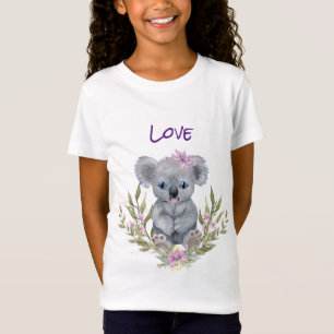 Cute Koala Bear Floral T-Shirt