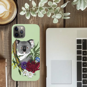 Cute Koala Bear Green Australian Wildlife Floral iPhone 11 Case