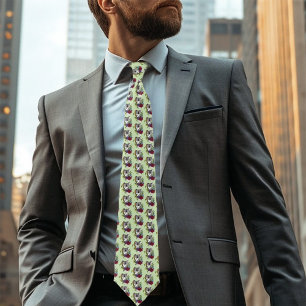 Cute Koala Bear Green Australian Wildlife Floral Neck Tie