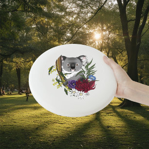 Cute Koala Bear Green Australian Wildlife Floral Wham-O Frisbee