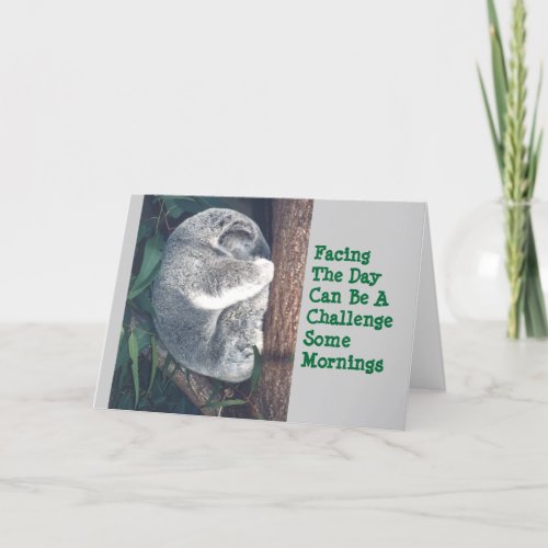 CUTE KOALA BEAR IN TREEHUMORFRIENDSHIP CARD