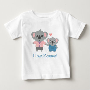 Cute Koala Bear Mommy and Child Baby T-Shirt