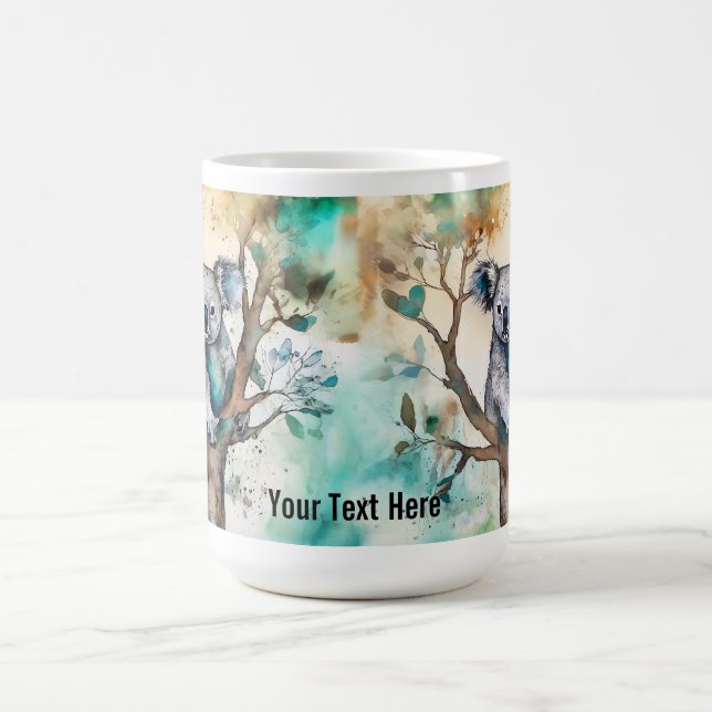 Cute Koala Bear Mug in Tree – Personalize (Center)