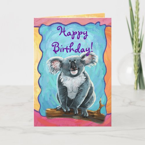 Cute Koala Bear Party Center Card