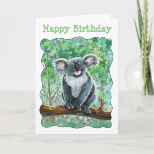 Cute Koala Bear Party Center Card