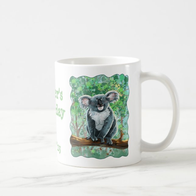 Cute Koala Bear Party Center Coffee Mug (Right)