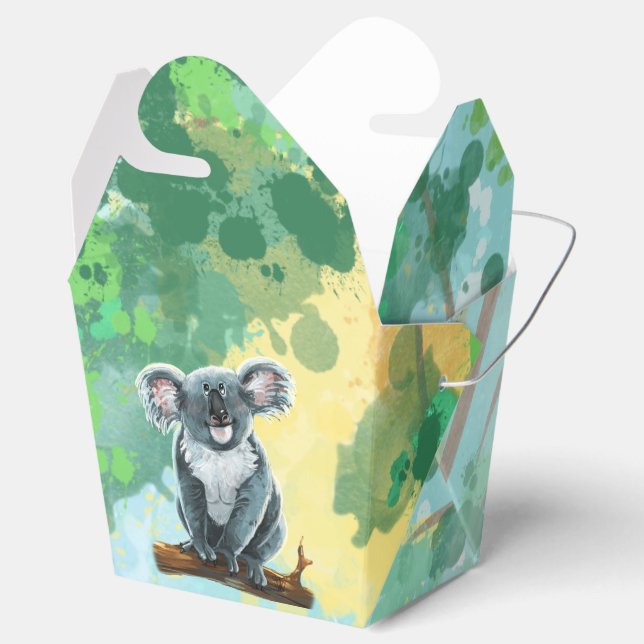 Cute Koala Bear Party Center Favor Boxes (Opened)