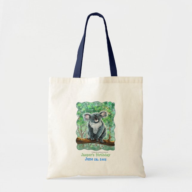 Cute Koala Bear Party Center Tote Bag (Front)