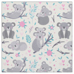 Cute Koala Bear Pattern Fabric