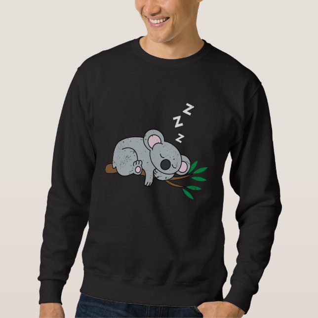 Cute Koala Bear  Sleeping Koala Animals Love Sweatshirt (Front)