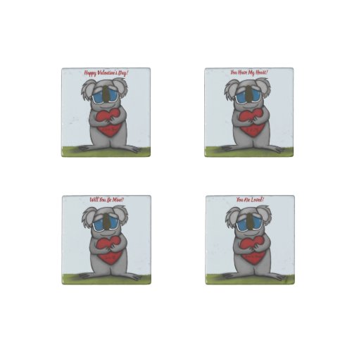 Cute Koala Bear Stone Magnet