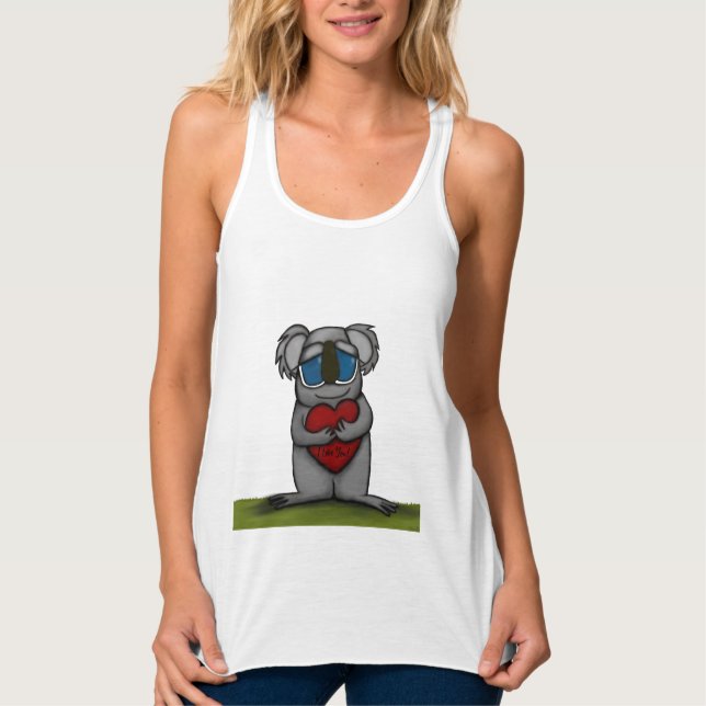 Cute Koala Bear Tank Top (Front)