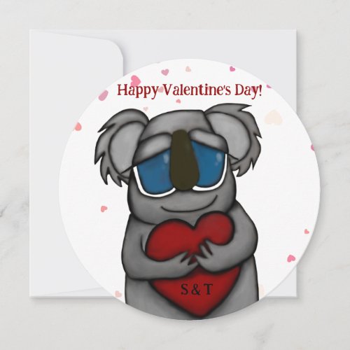 Cute Koala Bear Valentines Day Card