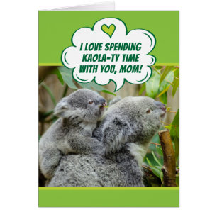 Cute Koala Bears Spending Quality Time Together Cards