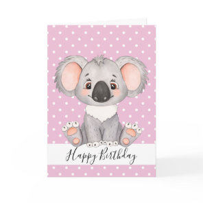 cute Koala birthday card