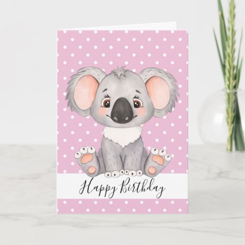 cute Koala birthday card