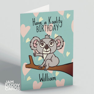 Cute Koala Birthday Card