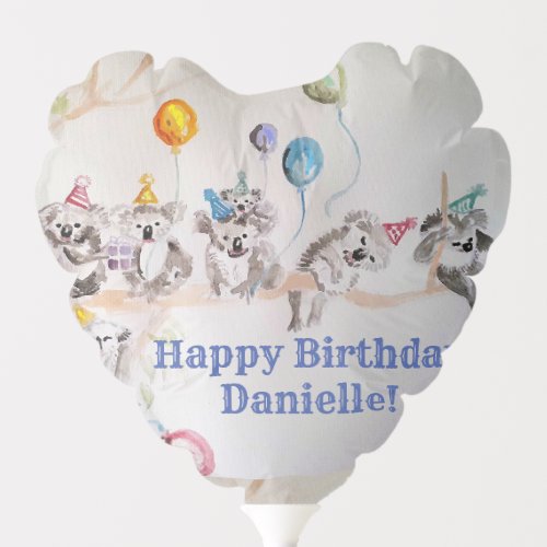 Cute Koala Birthday Party Happy Birthday Balloon