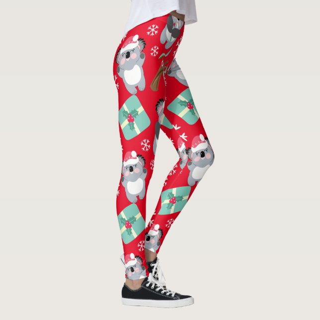 Cute Koala Christmas Leggings (Right)