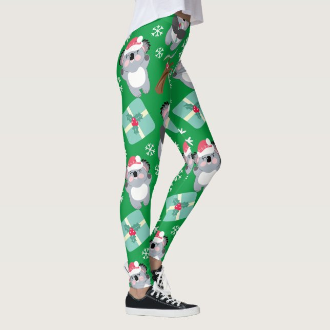 Cute Koala Christmas Leggings (Right)