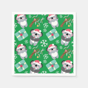 Cute Koala Christmas Napkins