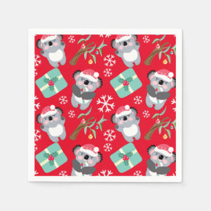 Cute Koala Christmas Napkins