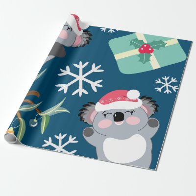 Cute Koala Christmas Wrapping Paper