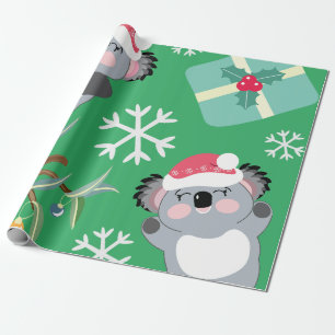 Cute Koala Christmas Wrapping Paper