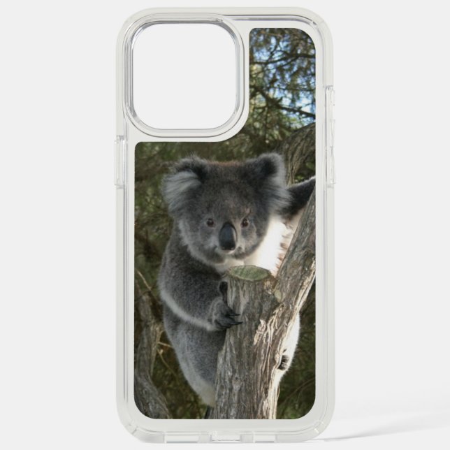 Cute Koala Climbing a Tree Speck iPhone Case (Front)