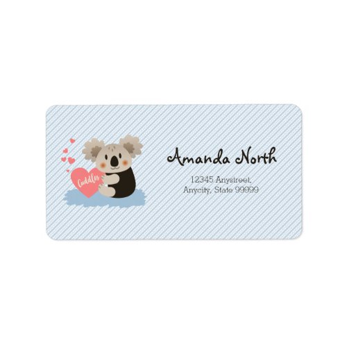 Cute Koala Cuddles ID386 Label