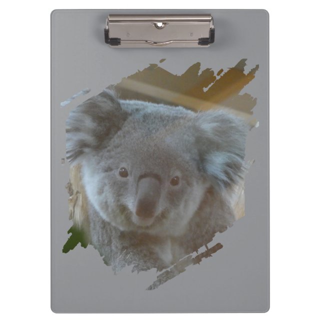 Cute Koala Cust. BG Clipboard  (Front)