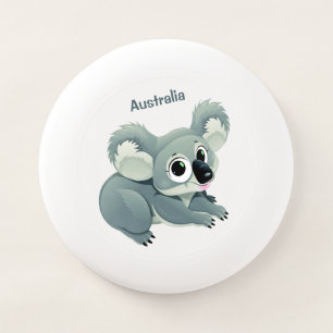 Cute Koala custom text frisbee