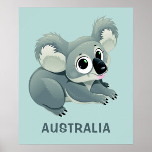 Cute Koala custom text poster