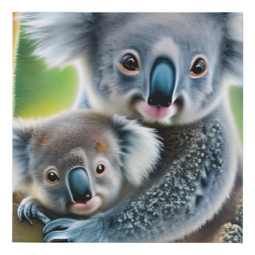 Cute Koala Faux Canvas Print