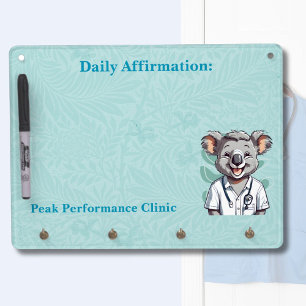 Cute Koala Gifts for Physical Therapists Doctors Dry Erase Board With Keychain Holder