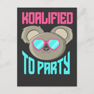 Cute Koala Graphic Australia Retro Party Animal Postcard