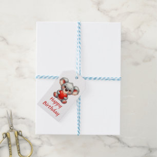 Cute Koala holding heart Gift Tags