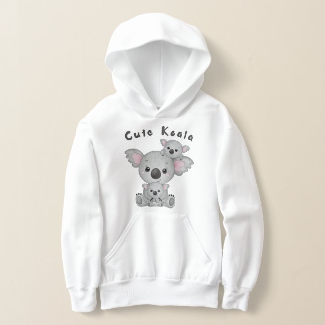 Cute Koala  Hoodie (Laydown)