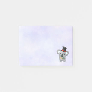 Cute Koala in a Black Top Hat Post-it Notes