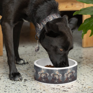 Cute Koala in Winter Hat Custom Name Bowl
